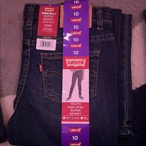 Levi's Youth High Rise Super Skinny Jeans - Dark Blue